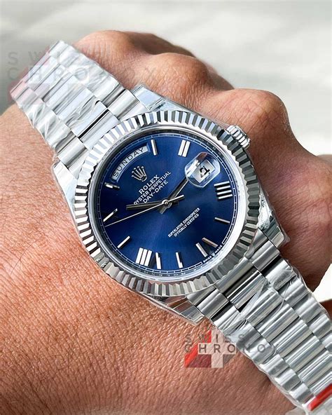 blue rolex day date